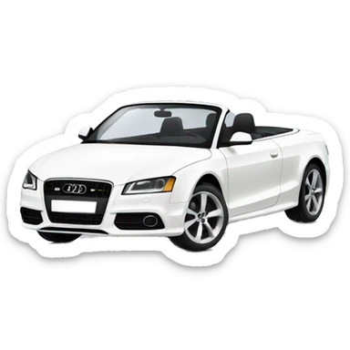 white audi convertible  sticker
