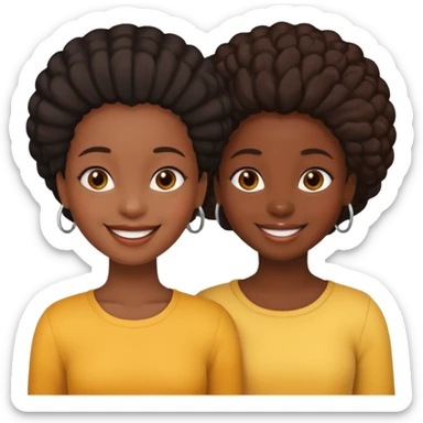 Deux filles noirs  sticker