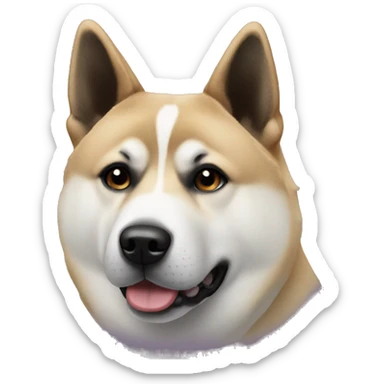 American Akita black head sticker