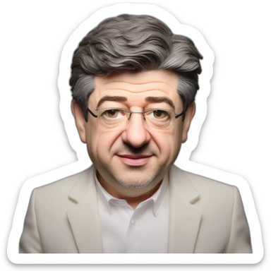 Jean-Luc Mélenchon a fake baby made in wax sticker