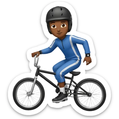 BMX rider black man with helmets sticker