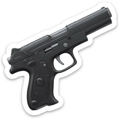 Bb Gun with a button on the back sticker