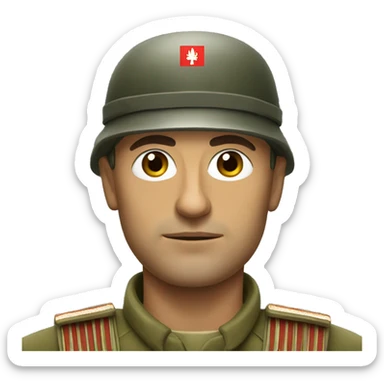 Serbian soldier sticker