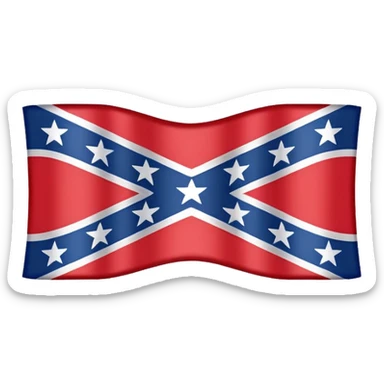  confederate flag emoji that has 13 stars in a x pattern sticker