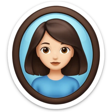 mirror with a reflection of perfect hair sticker