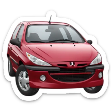 bordeaux-peugeot-206-front-bumper-crash sticker