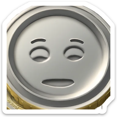 a coin half ruble half euro sticker