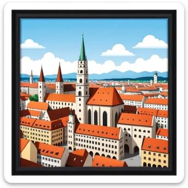 Munich cityscape sticker