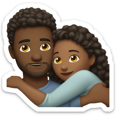 My boyfriend and me cuddling sticker