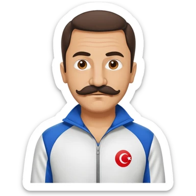 Recep İvedik, Turkish comedy character with mustache and tracksuit sticker