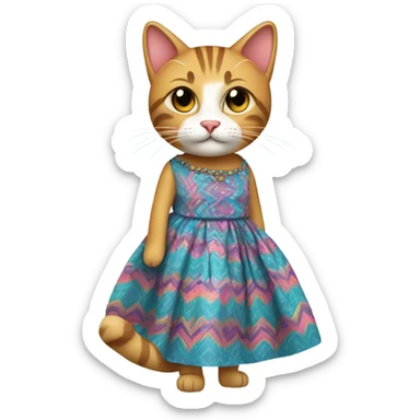 CAT wearing a dress sticker