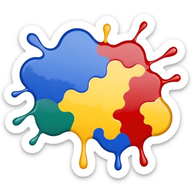 Make a painting which is splattered paint sticker