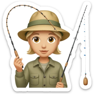 Road casting a fishing line sticker