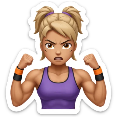 angry athlete girl sticker