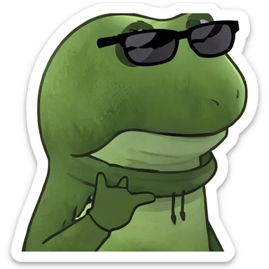 lizard wearing a hoodie sticker