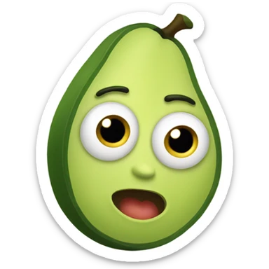 Excitedly Disgusted lady avocado sticker
