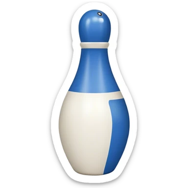 Blue bowling pin sticker