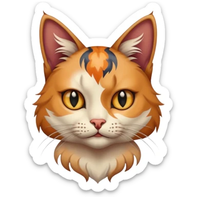  cat get tattooed sticker
