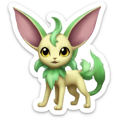 Espeon-Leafeon full body sticker
