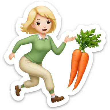Farting out carrots  sticker