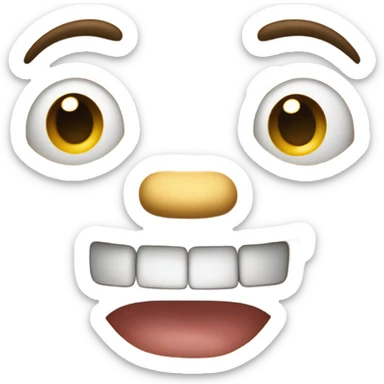 excited face with crazy eyes sticker