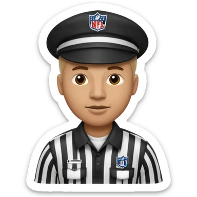 Make an nfl ref with the safety motion sticker