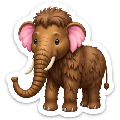 mamut lanudo con corazon sticker