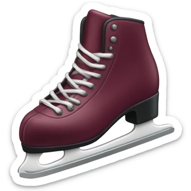 burgundy ice skates sticker