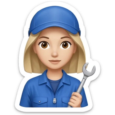 mechanic woman sticker