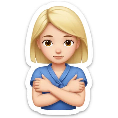 Do a girl with crossed arms around her neck sticker