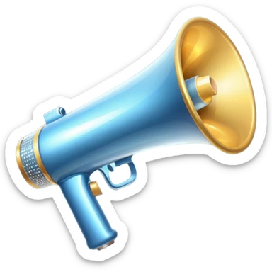 megaphone with sparkles sticker