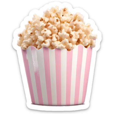 Light pink popcorn sticker