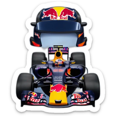 formula 1 red bull car singing sticker