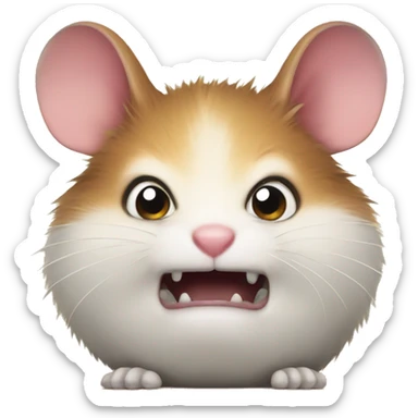 An angry hamster who wants to go home sticker