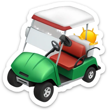 Lady golf cart crash sticker