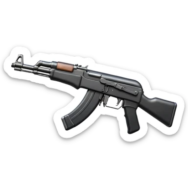 AK 47 black  sticker