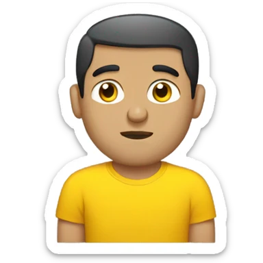 armenian man thinking in yellow Tshirt sticker