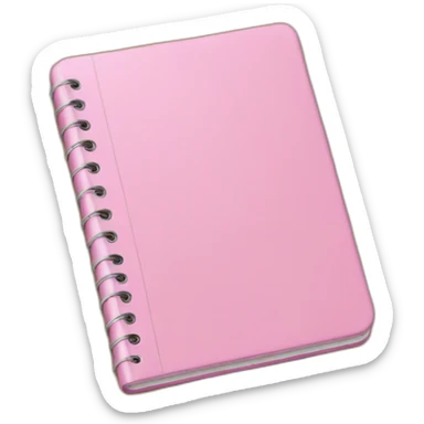 pink notebook sticker