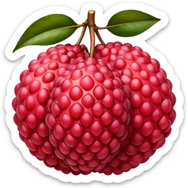  Lychee: Lychee (or Litchi) is a sweet, tropical fruit from China with bumpy red skin, white translucent flesh, and a large seed,  sticker