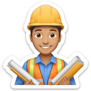 Ingeniero civil trabajando  sticker