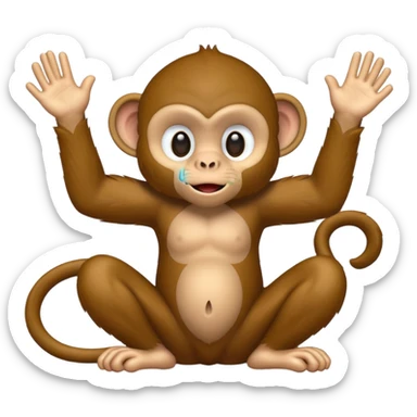 Monkey doing the dap  sticker