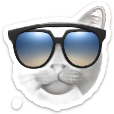 chill cat with sunglassess sticker