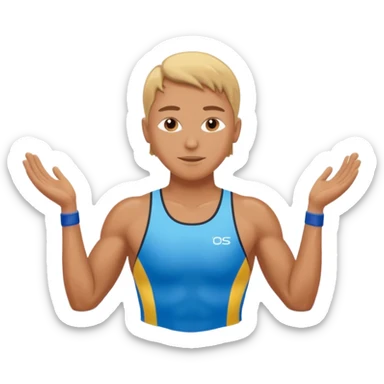 swimming athlete sticker