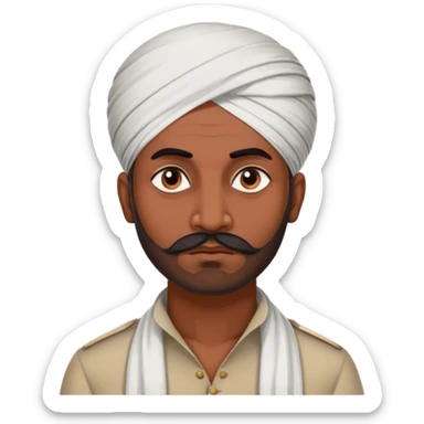 Marathi Indian revolutionary of 37 years old Vasudev balwant Phadke sticker