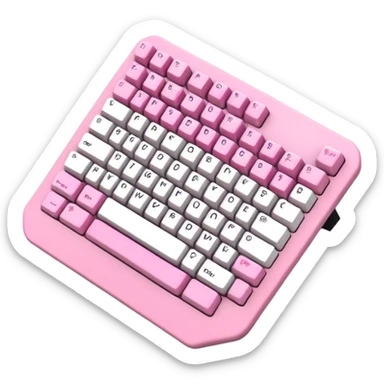 Custom mechanical keyboard girly pink emoji sticker