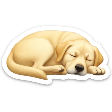 Yellow lab sleeping sticker