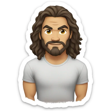 jason momoa cartoon wearing tee sticker