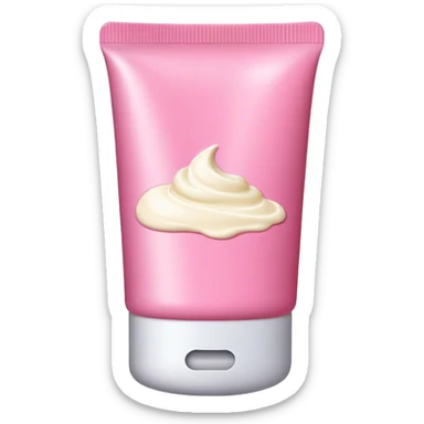 Esthetic pink tube cream sticker