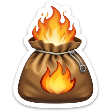 A flaming bag of shit sticker