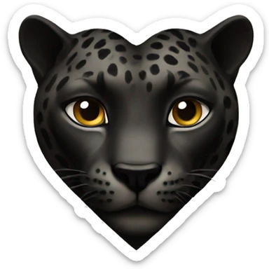 A heart with panther print sticker